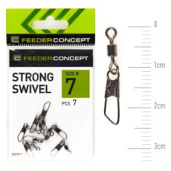 Вертлюг c застежкой Feeder Concept Strong Swivel 007 7шт.