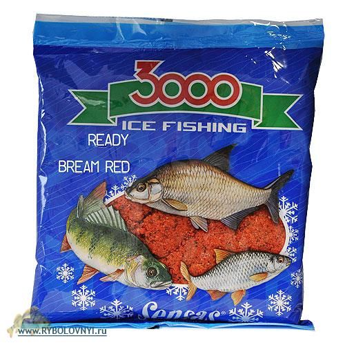 Прикормка зимняя готовая Sensas 3000 BREAM RED 0.5кг