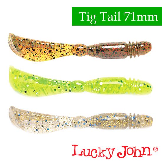 Силиконовые приманки Lucky John Pro Series Tig Tail 2.8″