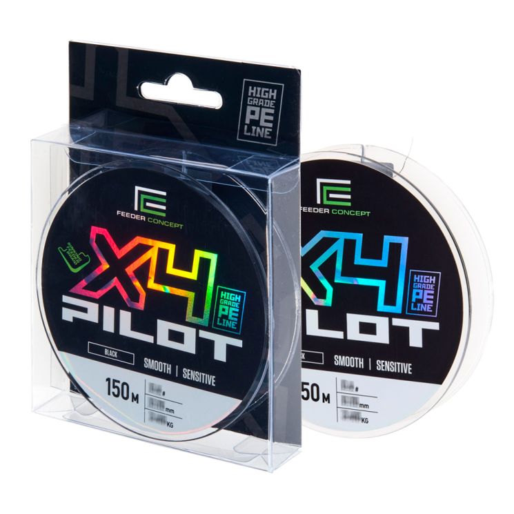Шнур плетеный Feeder Concept Pilot X4 BRAID Black (0.17мм 7.3кг) 150м черный