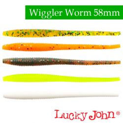 Силиконовые приманки Lucky John Pro Series Wiggler Worm 2.3″