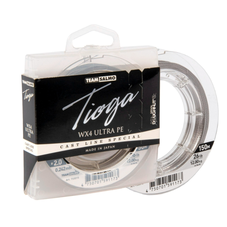 Шнур плетеный Team Salmo Tioga (0.242мм, 12кг) 150м Silver Grey 