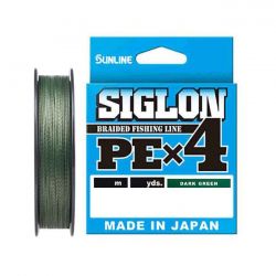 Шнур плетеный Sunline Siglon PE X4 150м #0.3 Dark Green