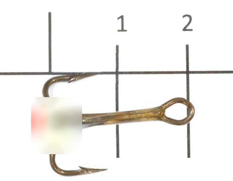 Крючок-тройник с каплей Lucky John RFR для зимних приманок, размер