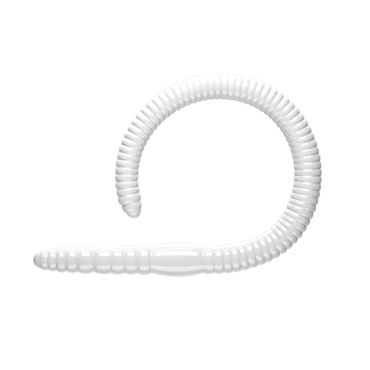 Приманка Libra Lures Flex Worm 95 (001 White) (Сыр) (95мм) 10 шт.