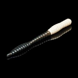 Приманка Soorex Soorex Worm 80мм (1.3г, 6 шт) цвет 309 Белый-Черный, аромат - Персик