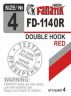 Двойные крючки Fanatik FD-1140 Red