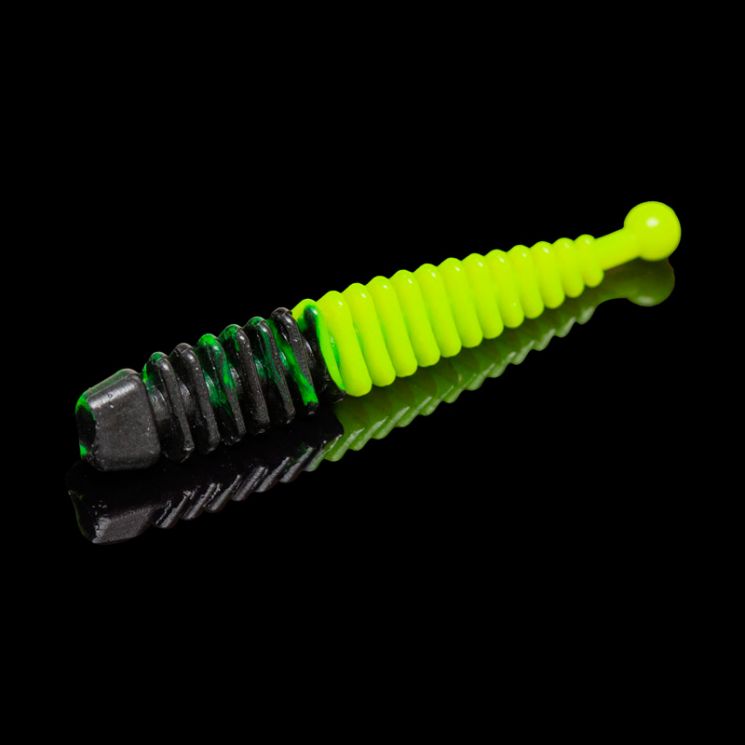 Приманка Soorex Tail 64мм (1.5г, 6 шт) цвет 310 Черный-Шартрез, аромат - Слива
