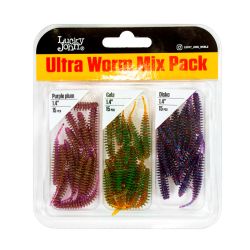 Приманки Lucky John Ultra Worm 1,4″ (3,5 см, 45 шт) MIX Pack/MIX1 45шт.