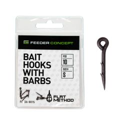 Шипы для бойлов/насадок Feeder Concept Flat Method Bait Hooks With Barbs р.003L 10шт.