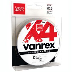 Плетеная леска Lucky John Vanrex X4 Braid 125м 0,10 (Fluo Orange)