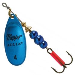 Блесна вращающаяся Mepps Aglia Platinum Bleus #4 (9 г) синяя