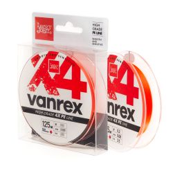 Шнур плетеный Lucky John Vanrex X4 Braid (0.14мм 6.2кг) 125м Fluo Orange