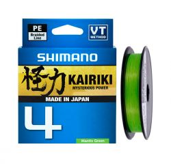 Леска плетёная Shimano Kairiki 4 PE 0.10мм 6.8кг 150м зеленая