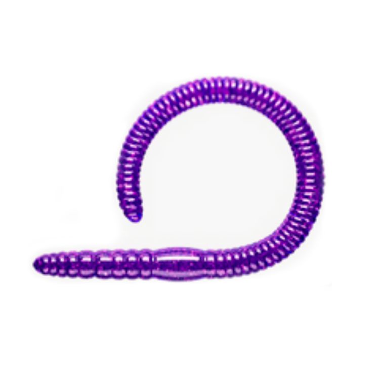 Приманка Libra Lures Flex Worm 95 (020 Purple Glitter) (Сыр) (95мм) 10 шт.