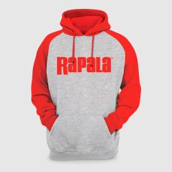 Толстовка Rapala Sweatshirt серая с красными рукавами L