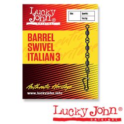 Вертлюги с застежкой Lucky John Barrel Swivel Italian
