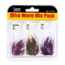 Приманки Lucky John Ultra Worm 1″ (2,5 см) MIX Pack/MIX1 60 штук