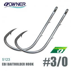 Крючки Owner 5123 Ebi Baitholder Hook №3/0