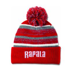 Шапка Rapala с помпоном - красная с белым логотипом
