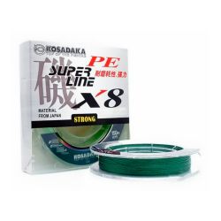 Леска плетеная Kosadaka Super Line PE X8 150м (0,12мм) Dark green