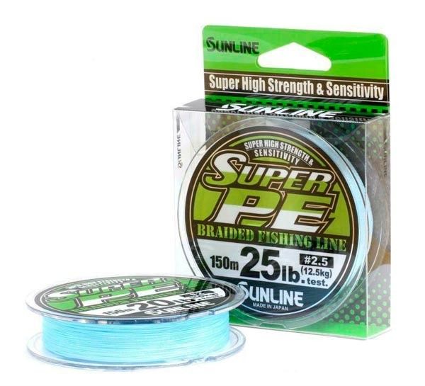 Плетеная леска Sunline New Super PE 150м #0,4/4lb (Light Blue)