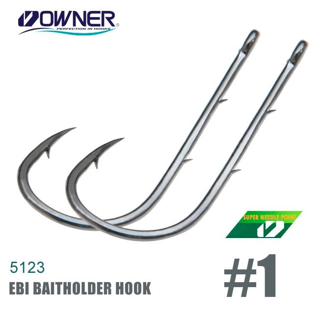 Крючки Owner 5123 Ebi Baitholder Hook №1