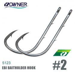 Крючки Owner 5123 Ebi Baitholder Hook №2