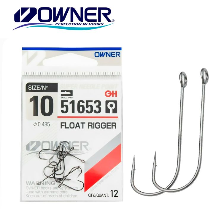 Крючки Owner 51653 Float Rigger №10 12шт.