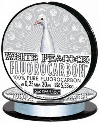 Леска зимняя монофильная BALSAX White Peacock Fluorocarbon