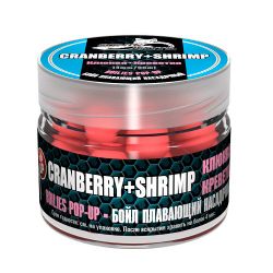 Бойлы плавающие Sonik Baits Fluo Pop-Ups Cranberry-Shrimp(Клюква-Креветка) 14мм 90мл