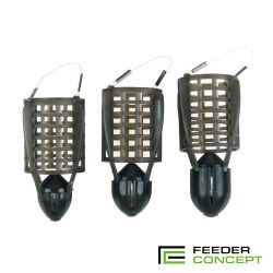 Набор фидерных кормушек Feeder Concept Vegas Bullet Сетка 3шт.