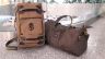 Сумка-рюкзак Aquatic С-27 с кожаными накладками Темно-коричневый