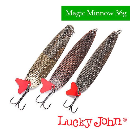 Блесна колеблющаяся Lucky John Magic Minnow 36g