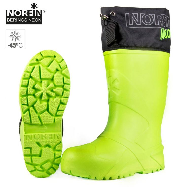 Сапоги зимние Norfin Berings Neon с манжетой (размер 43-44)