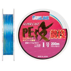 Плетеная леска Sunline Super Cast PE Nage Kyogi 200m