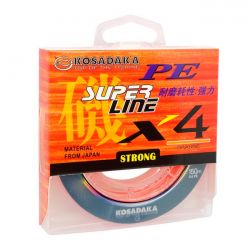 Шнур плетеный Kosadaka Super Line PE X4 150м (0,10мм) Orange