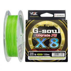 Леска плетеная YGK G-Soul X8 Upgrade 150м (0.128мм,6.4кг) Lime Green