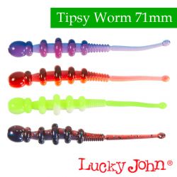 Силиконовые приманки Lucky John Pro Series Tipsy Worm 2.8″