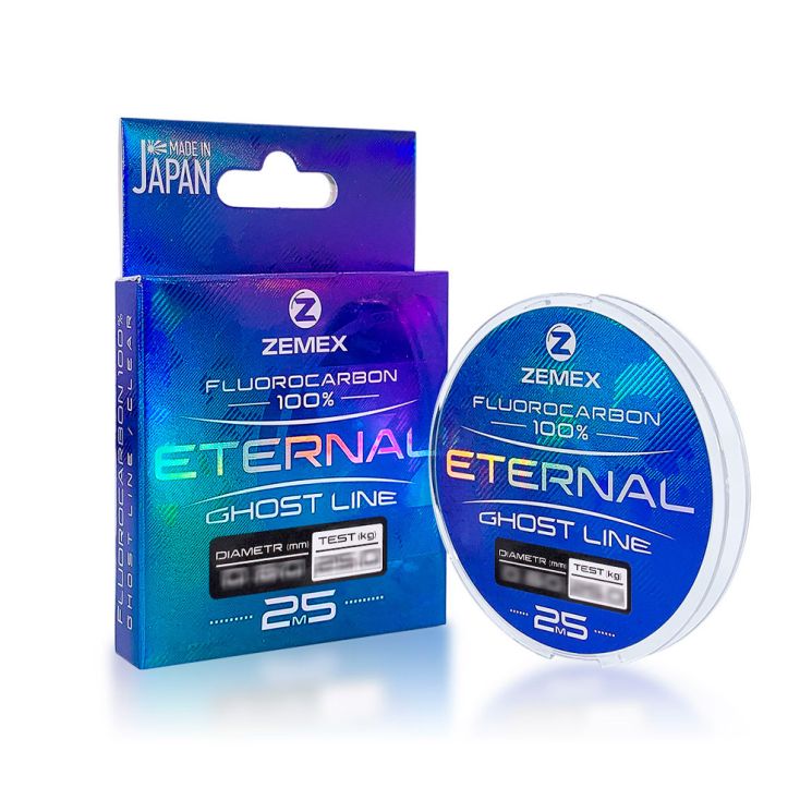 Флюорокарбон ZEMEX ETERNAL 100% FLUOROCARBON 25 м, d 0.21 мм, 3.4 кг, прозрачный
