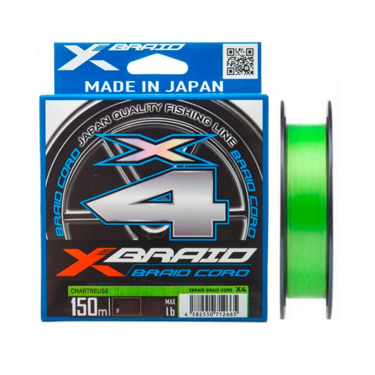 Шнур плетеный YGK X-Braid Braid Cord X4 150м #0.3 Chartreuse