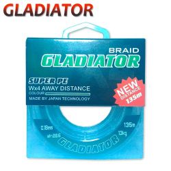Леска плетёная Gladiator WX4 Away Distance Super PE 135m Dark Green
