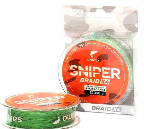 Плетеная леска Salmo Sniper Braid 120m Army Green