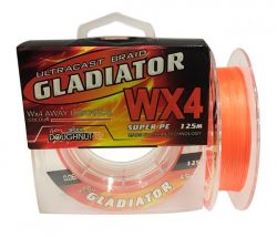 Леска плетёная Gladiator WX4 Away Distance Super PE 125m Orange