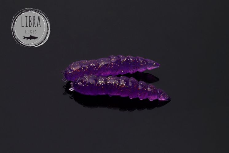 Приманка Libra Lures Kukolka 42 (020 Purple with glitter) (Сыр) (4,2см) 10 шт.