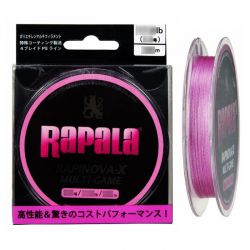Леска плетеная Rapala Rapinova-X Multi Game 100м (0.10мм,4кг) Pink