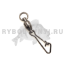 Вертлюг подшипниковый с застежкой Kosadaka 3205BN-8 "hooked snap" №8, 12kg (2шт.)