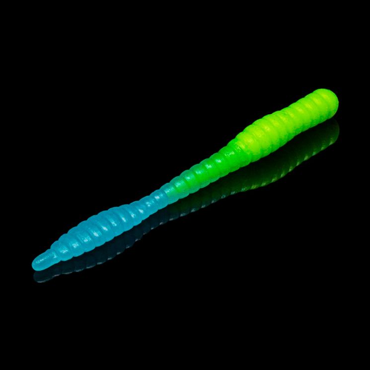 Приманка Soorex Soorex Worm 80мм (1.3г, 6 шт) цвет 216 Шартрез-Голубое свечение, аромат - Тутти-Фрутти