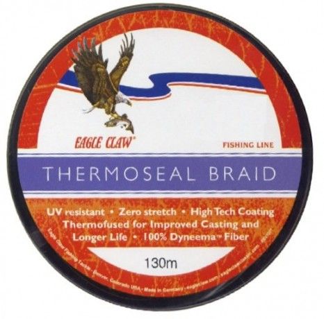 Леска плетёная Eagle Claw Thermoseal Fluo Yellow 130m купить по