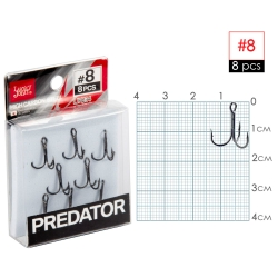 Крючки тройные Lucky John Predator LJH234 №6, 8 шт.